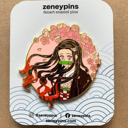 Nezuko Kamada Enamel Pin - Demon Slayer inspired