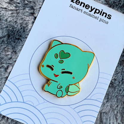 Chibi Bulbasaur Enamel Pin - Pokemon inspired