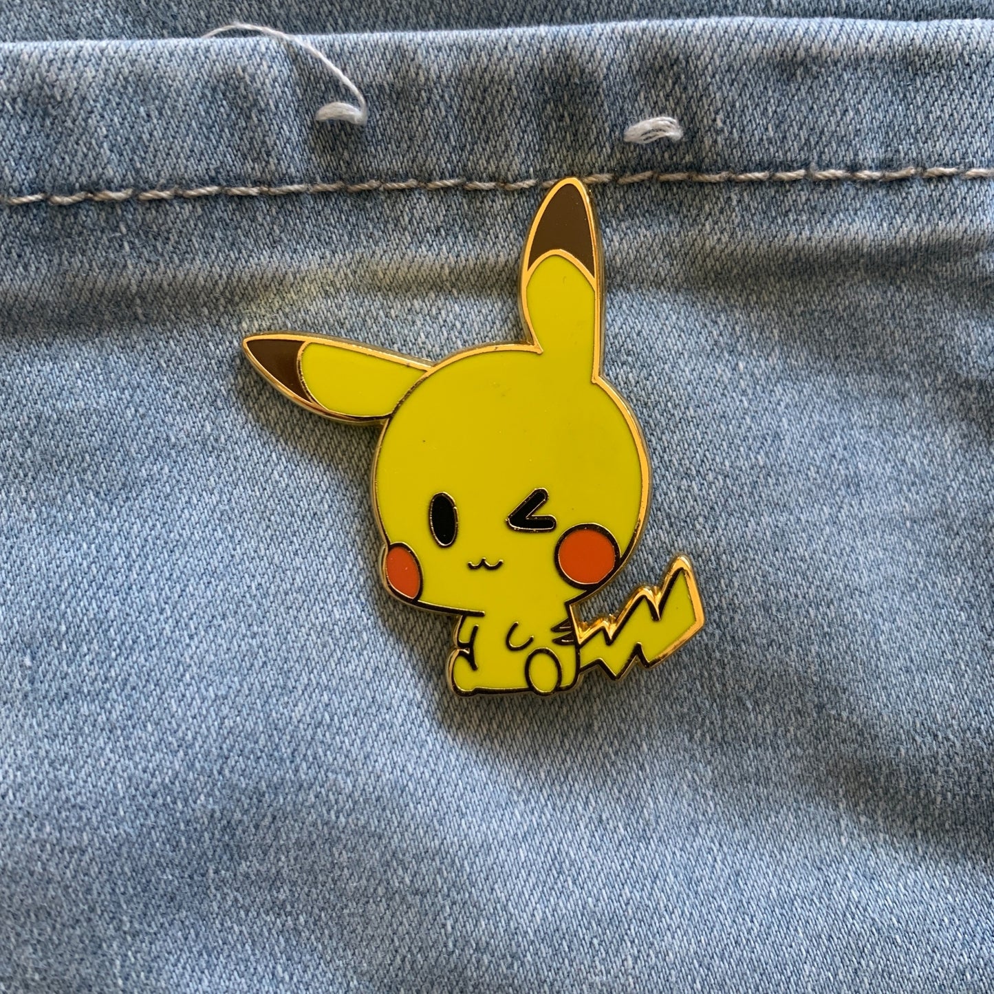 chibi Pikachu Enamel Pin - Pokemon inspired
