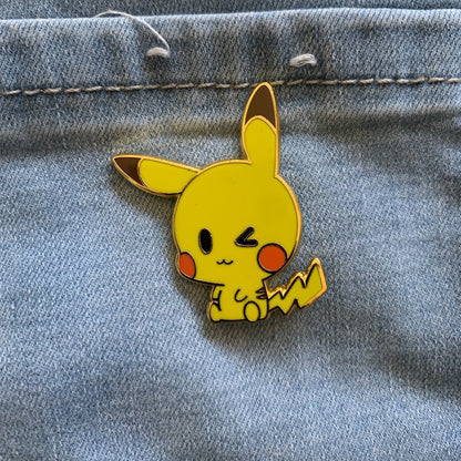chibi Pikachu Enamel Pin - Pokemon inspired