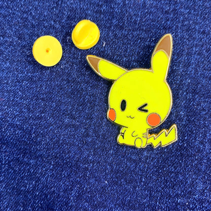 chibi Pikachu Enamel Pin - Pokemon inspired