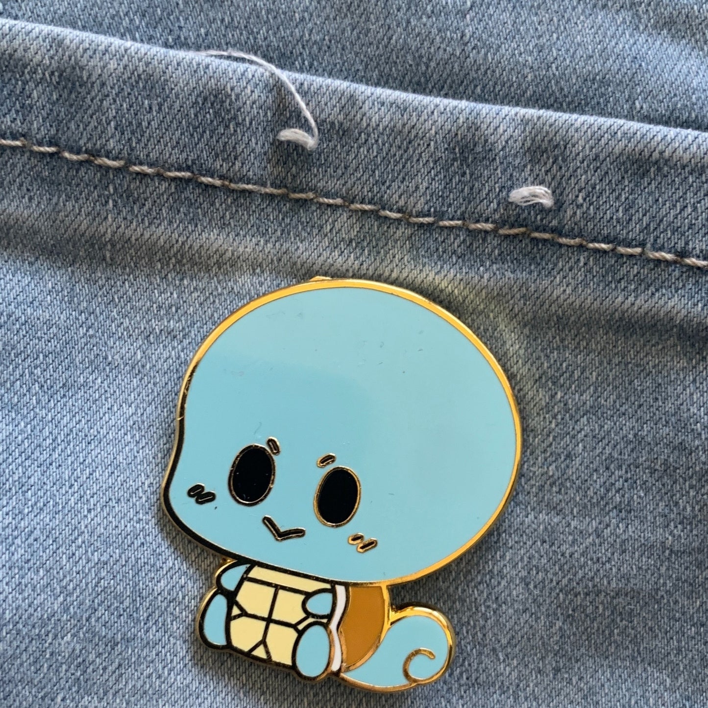 chibi Squirtle Enamel Pin - Pokemon inspired
