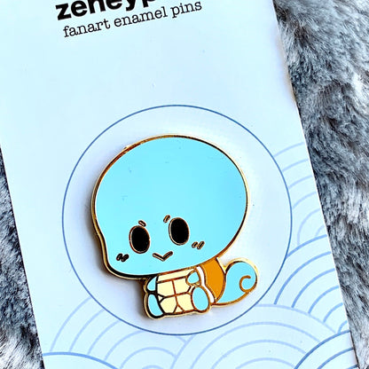 chibi Squirtle Enamel Pin - Pokemon inspired