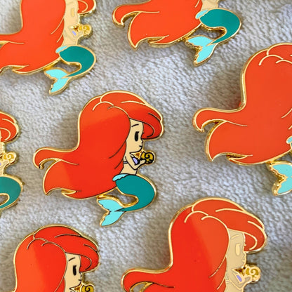 Ariel, the Little Mermaid, Chibi Hard Enamel Pin