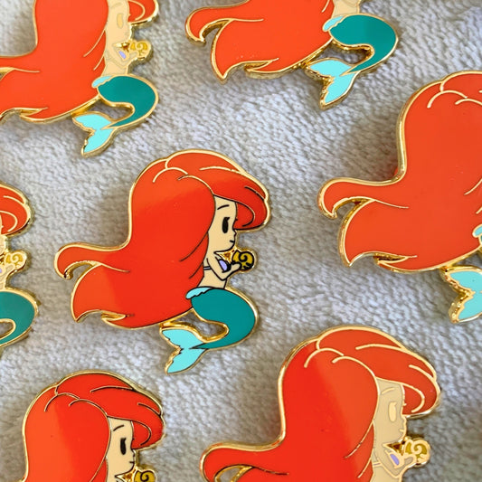 Ariel, the Little Mermaid, Chibi Hard Enamel Pin