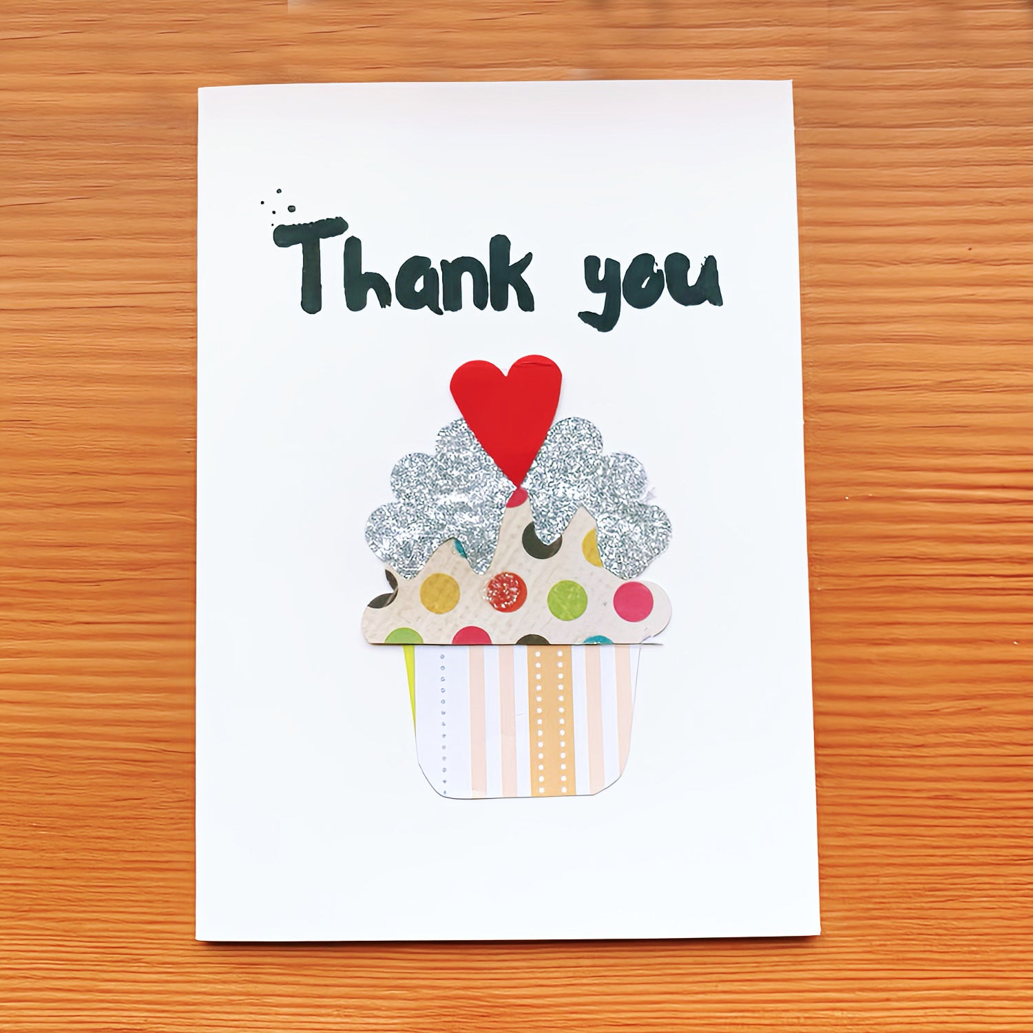 Autism made greeting cards to say "Thank you!" - cupcake