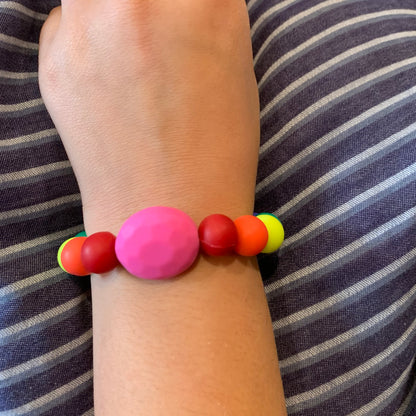 ChewBling Sensory Pink PEBBLE Chewelry Bracelet for Children with Autism, Anxiety, ADHD