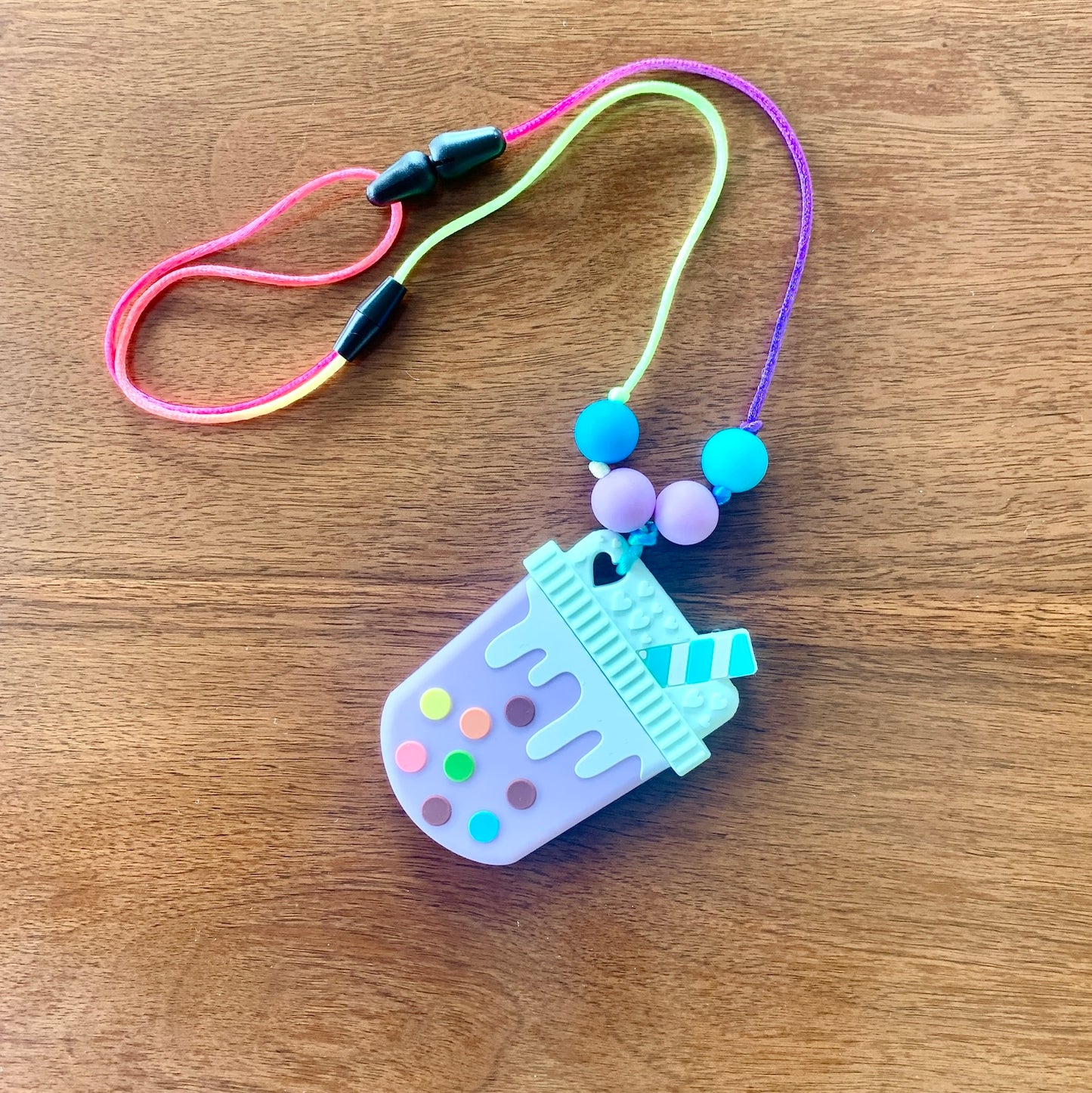 ChewBling Sensory Chunky TARO BOBA Chewelry Necklace for Children and Adults, Autism, Anxiety, ADHD