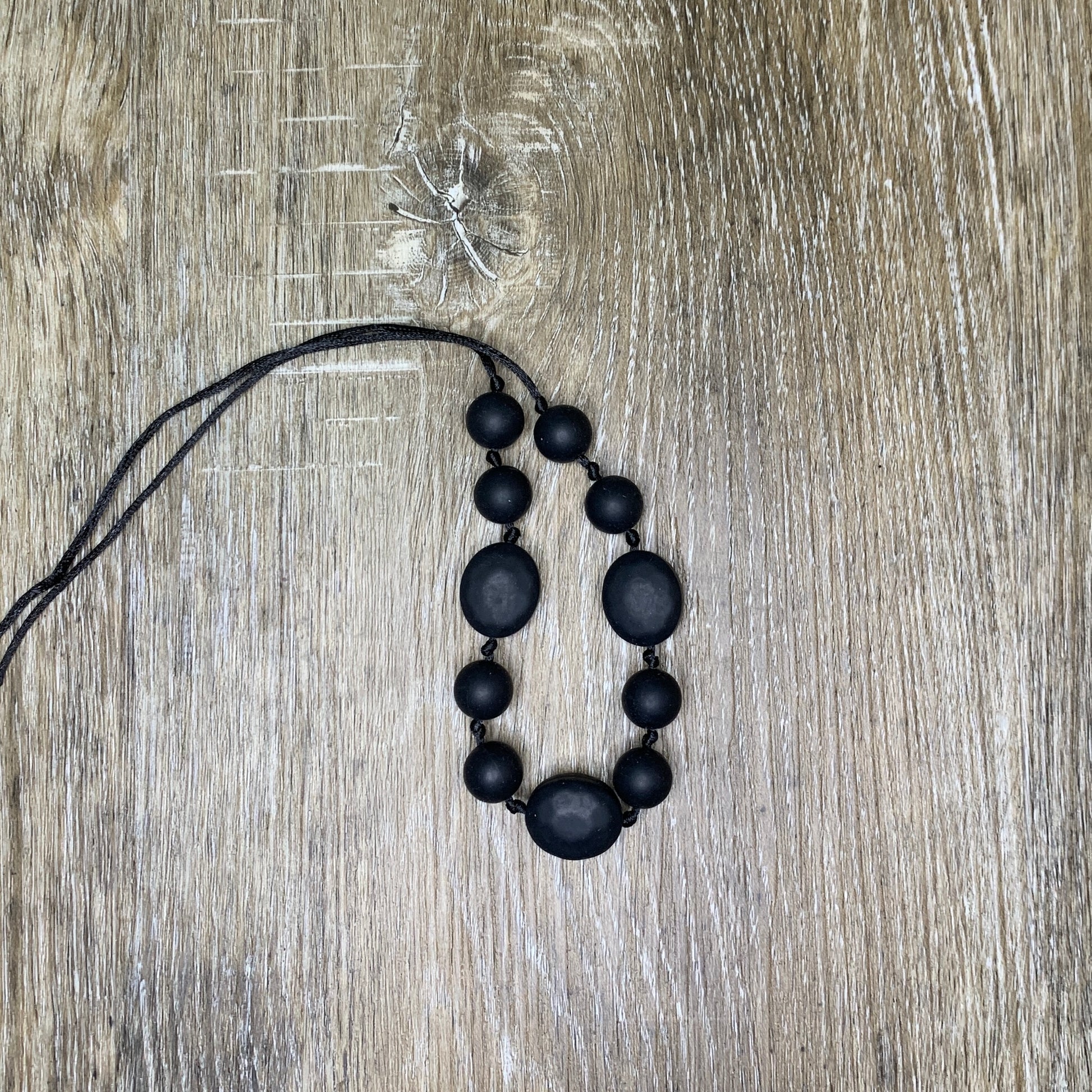 ChewBling Sensory Black PEBBLE Chewelry Necklace for Children and Adults, Autism, Anxiety, ADHD