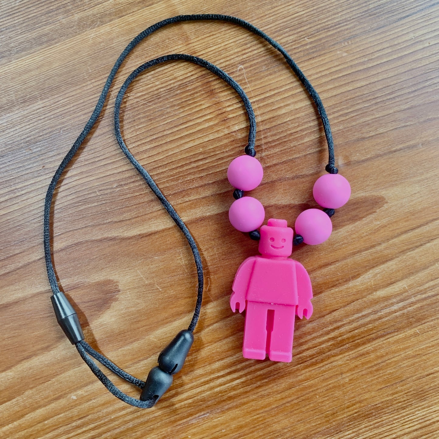 ChewBling Sensory Fushia Pink ROBOT Chewelry Necklace for Children and Adults, Autism, Anxiety, ADHD