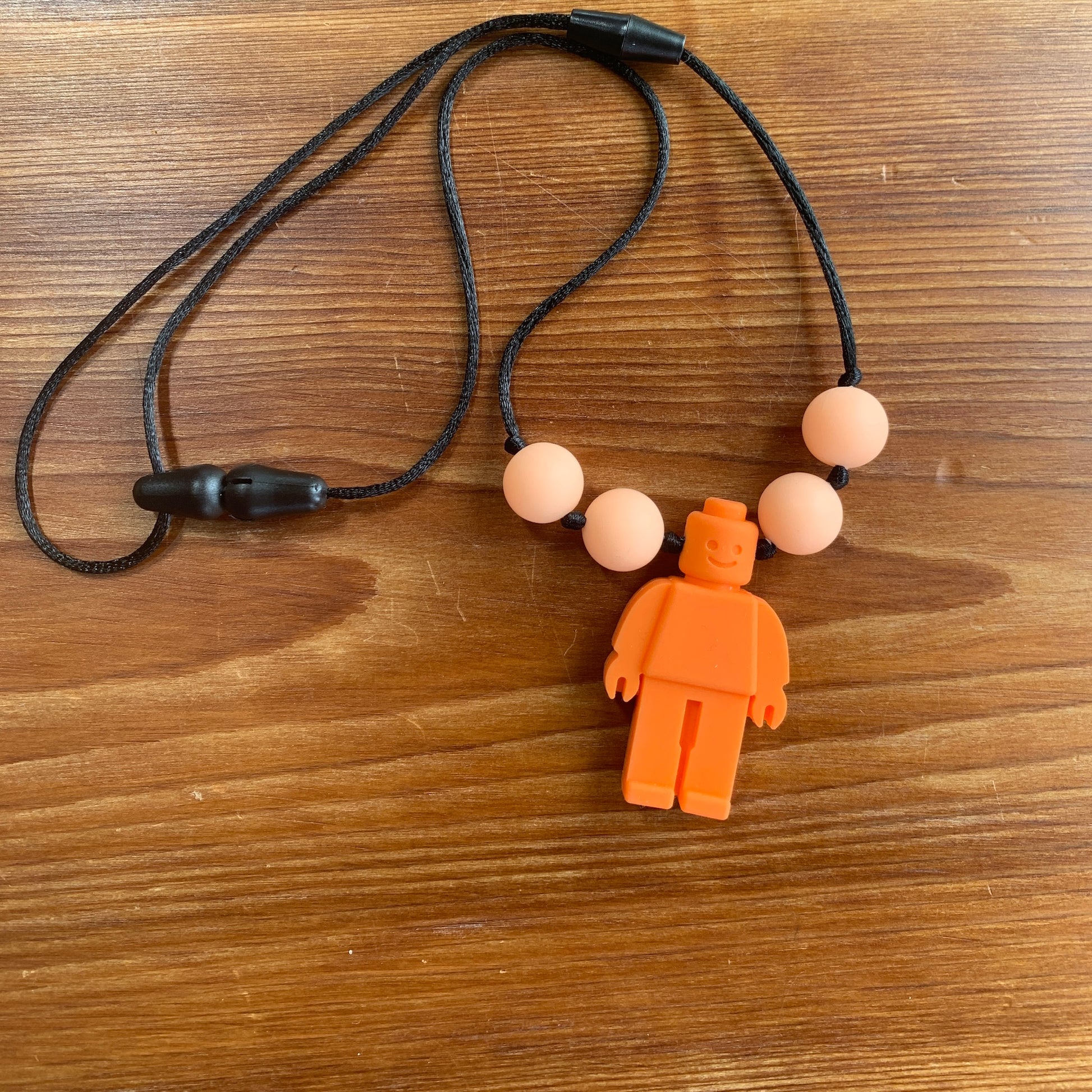 ChewBling Sensory Orange ROBOT Chewelry Necklace for Children and Adults, Autism, Anxiety, ADHD