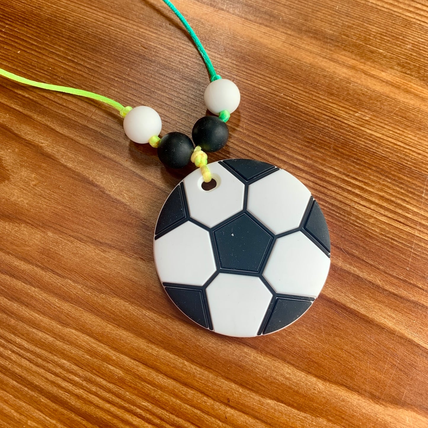 ChewBling Sensory Sports Chunky SOCCER Chewelry Necklace for Children and Adults, Autism, Anxiety, ADHD