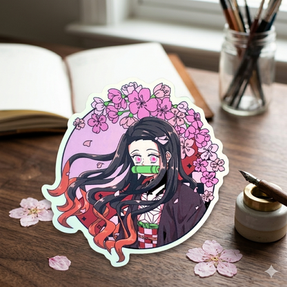 Nezuko Kamado Sticker  - Demon Slayer  inspired