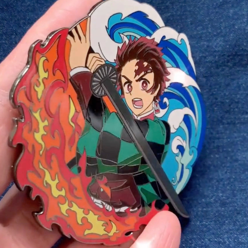 Tanjiro Kamado Enamel Pin - Demon Slayer inspired