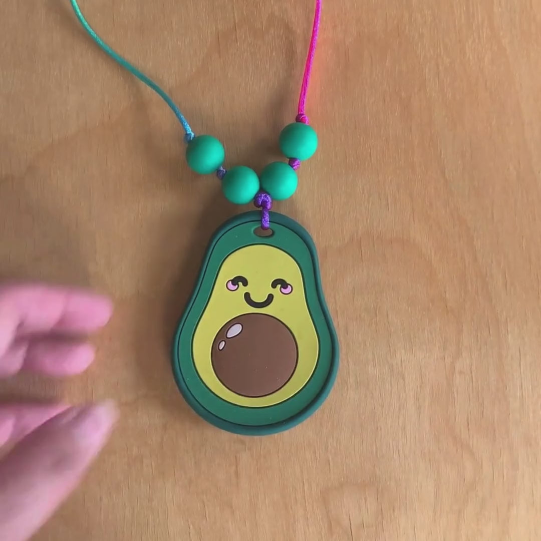 ChewBling Sensory AVOCADO Chewelry Necklace for Children and Adults, Autism, Anxiety, ADHD