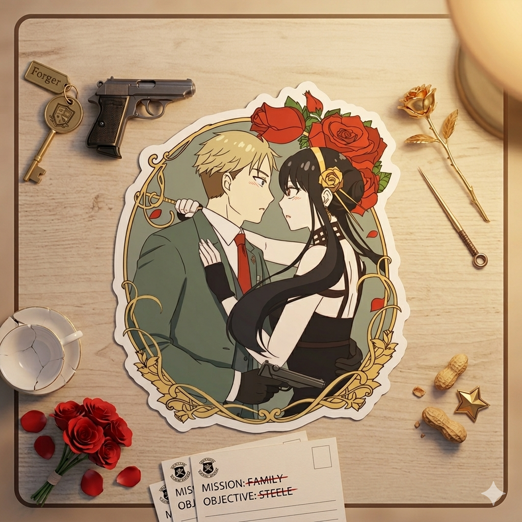 Yor Forger & Loid Forger Sticker - Spy X Family inspired