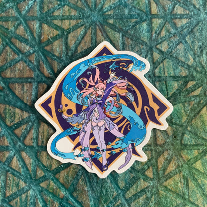 Genshin Impact Stickers: Raiden Shogun - Venti - Nahida - Zhongli - Childe - Kokomi
