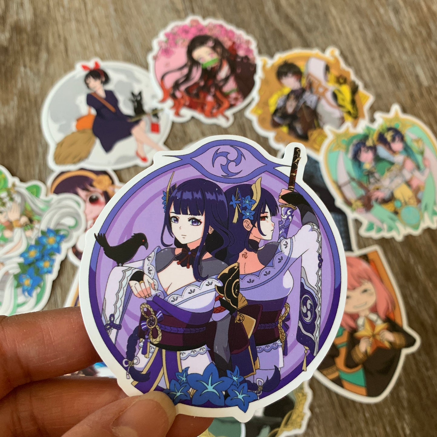 Genshin Impact Stickers: Raiden Shogun - Venti - Nahida - Zhongli - Childe - Kokomi