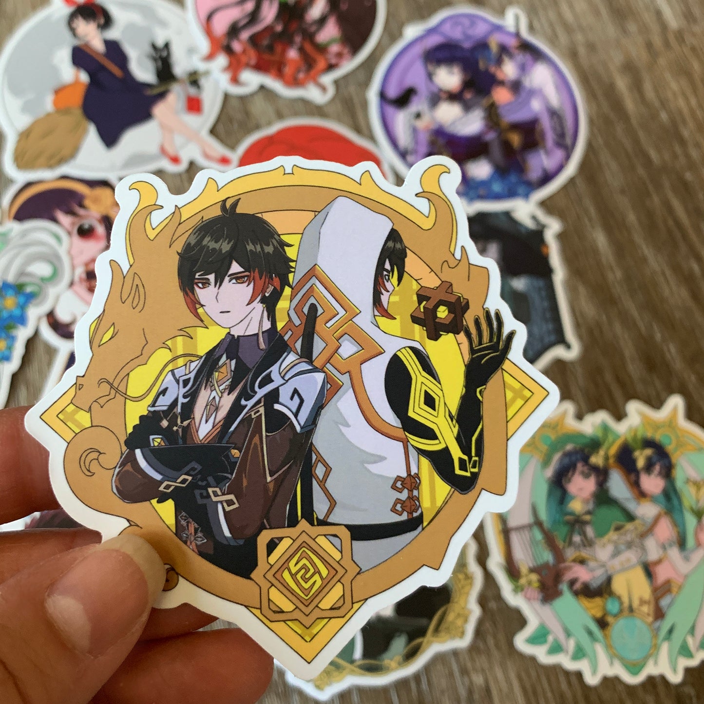 Genshin Impact Stickers: Raiden Shogun - Venti - Nahida - Zhongli - Childe - Kokomi